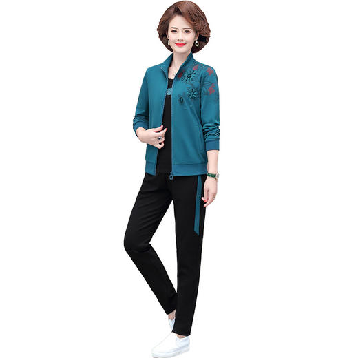 YSM-125P-13214妈妈三件套装春秋洋气减龄运动休闲套装 商品图4