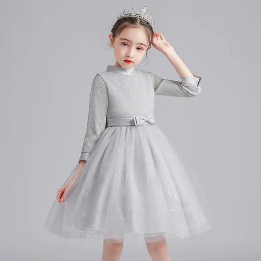 LS-HP051女童礼服演出服走秀洋气儿童连衣裙长袖裙子 商品图1