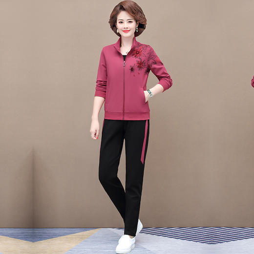 YSM-125P-13214妈妈三件套装春秋洋气减龄运动休闲套装 商品图3