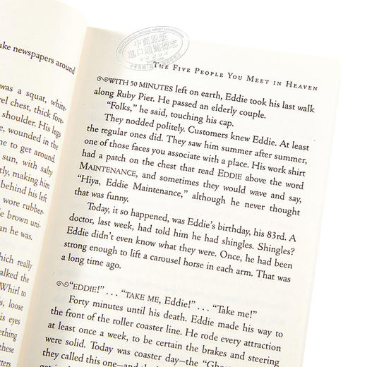 【中商原版】天堂里遇见的五个人 英文原版 The Five People You Meet In Heaven Mitch Albom 经典文学书籍 商品图2