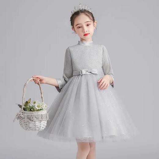 LS-HP051女童礼服演出服走秀洋气儿童连衣裙长袖裙子 商品图0