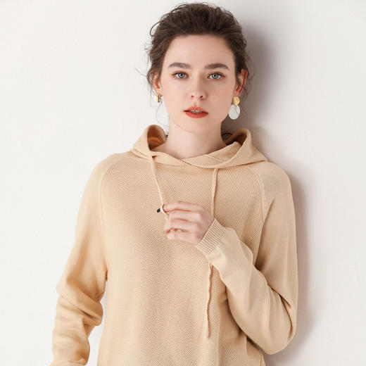 {亏本清仓}-HRYR-带帽针织卫衣时尚休闲外套 商品图1