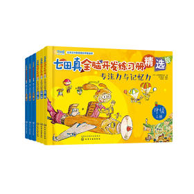 七田真全脑开发练习册：专注力与记忆力+数学与逻辑思维：中级（套装6册）