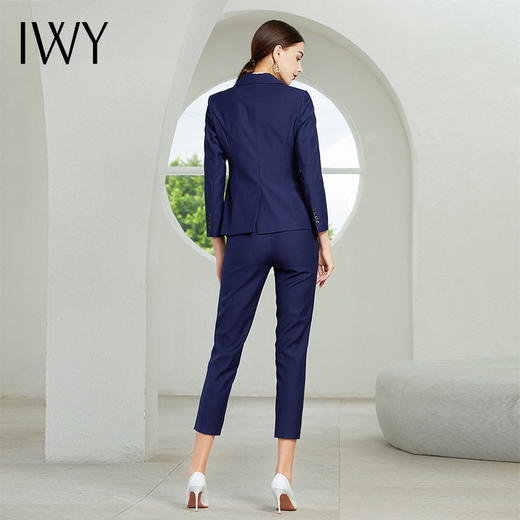 IWY/藏青色长袖西装长裤套装CP357 商品图2