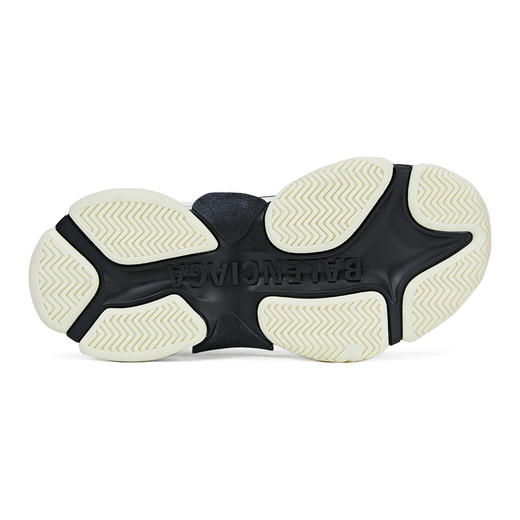 BALENCIAGA 巴黎世家 男女情侣款Triple S牛皮织物休闲运动鞋老爹鞋524039 W09O6 商品图5