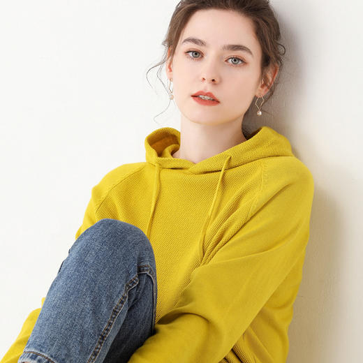 {亏本清仓}-HRYR-带帽针织卫衣时尚休闲外套 商品图4