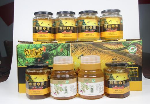 沂蒙花香蜂蜜组合套装。350g/瓶*6瓶蜂巢蜜+500g/瓶*2瓶洋槐蜜，共3100g/箱 商品图4