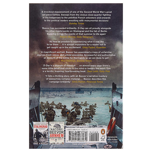 【中商原版】诺曼底登陆 英文原版 D-Day: The Battle for Normandy Beevor, Antony Penguin UK 二战战争史 商品图1