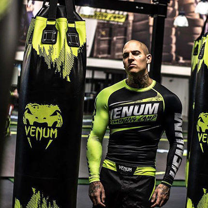 venum毒液训练营紧身衣柔术综合格斗训练衣防磨压缩长袖健身服