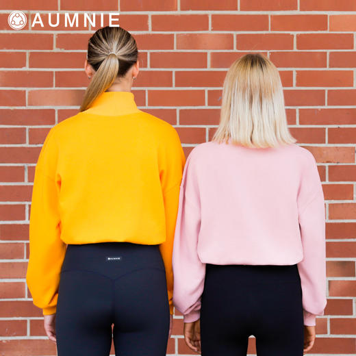 高领露脐卫衣 - Cropped Mock Neck Sweatshirt秋冬运动休闲罩衫 商品图4