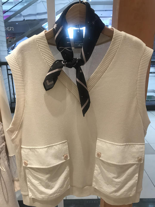 pat立体贴袋针织背心8f0110051