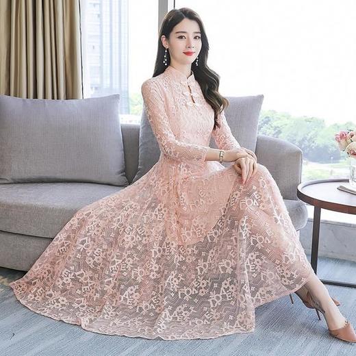 NYL-098704新款复古气质蕾丝连衣裙 商品图2