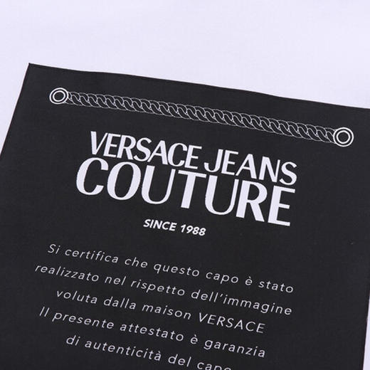 VERSACE JEANS 范思哲 男士连帽卫衣运动衫 白色字母图案 白色 B7GUA7F2 30216 003 商品图3