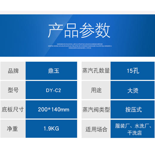 全蒸汽小熨斗 大洁王鼎玉牌DY-C2 蒸汽烫斗手拨式保温不锈钢底板 商品图3