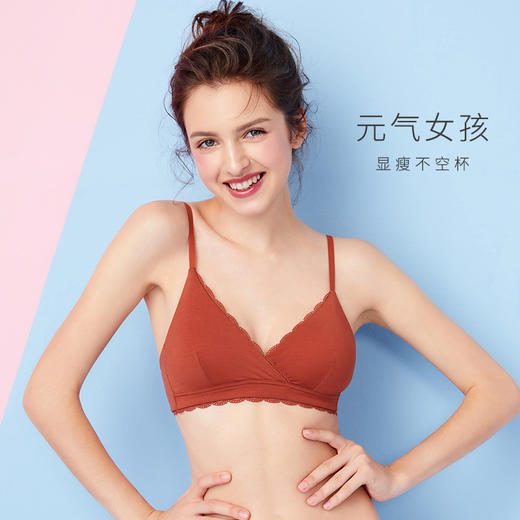 HHFZ-831802莫代尔高档女士内衣透气薄款三角杯胸罩小胸文胸 商品图0