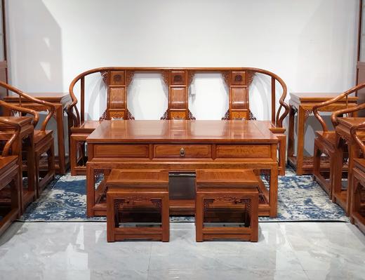 红桥红  家具严选  缅甸花梨（大果紫檀）  【拐手圈椅 明式沙发 十二件套】 商品图1