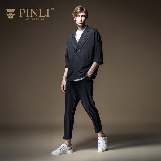 PINLI品立男装宽松七分袖小西装西服外套B203106331 商品图1