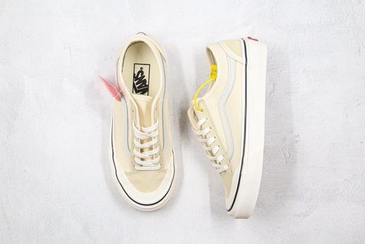 万斯 Vans 半月包头 牛奶白色 米白色 乳白色 真标硫化工艺#升级市面最为正确分离减震EVA鞋垫装置 商品图2