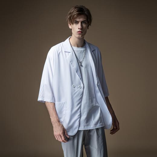 PINLI品立男装宽松七分袖小西装西服外套B203106331 商品图2