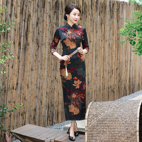 WXG-改良版旗袍秋冬款旗袍显瘦改良版旗袍