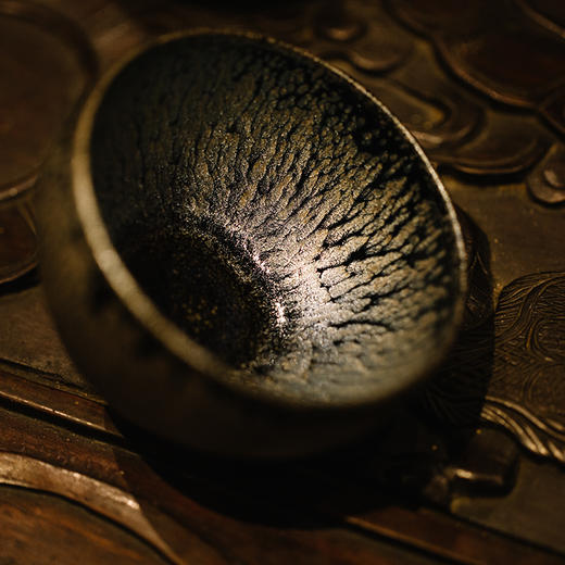 建盏元和堂定制款建盏一器一花纹手工烧制非遗传承售完为止