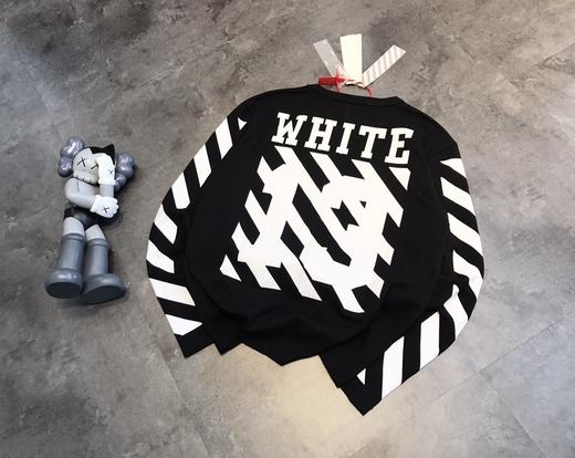 点此购买off潮牌薄款三色斑马线长袖打底t恤ks159370