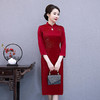 WXG-醋酸旗袍连衣裙改良日常长袖短款中长款 商品缩略图2