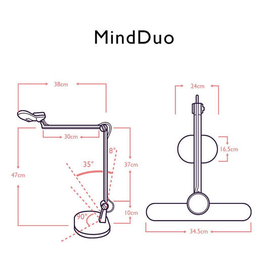 明基WiT MindDuo儿童学生双臂护眼台灯DZCP 商品图1