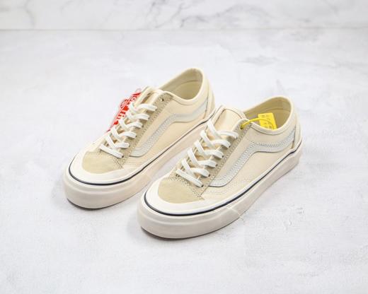 万斯 Vans 半月包头 牛奶白色 米白色 乳白色 真标硫化工艺#升级市面最为正确分离减震EVA鞋垫装置 商品图1