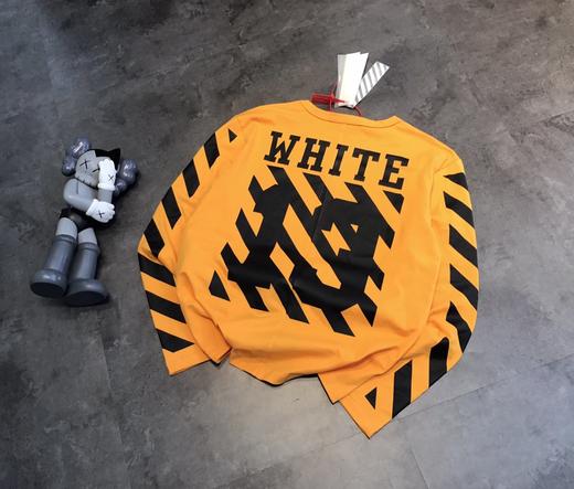 点此购买off潮牌薄款三色斑马线长袖打底t恤ks159370