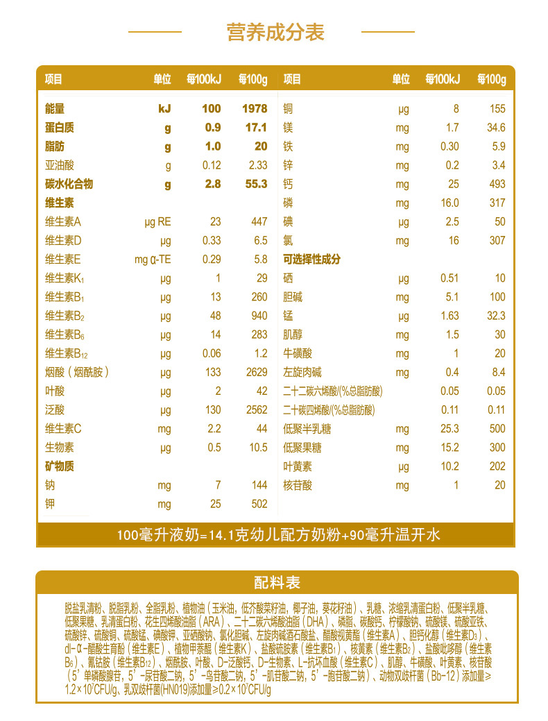 整件24盒君乐宝乐畅150g盒装3段