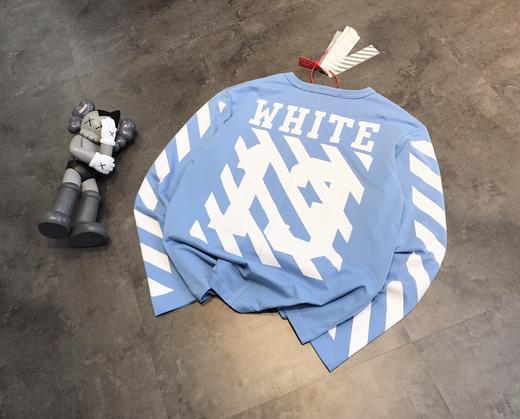 点此购买off潮牌薄款三色斑马线长袖打底t恤ks159370