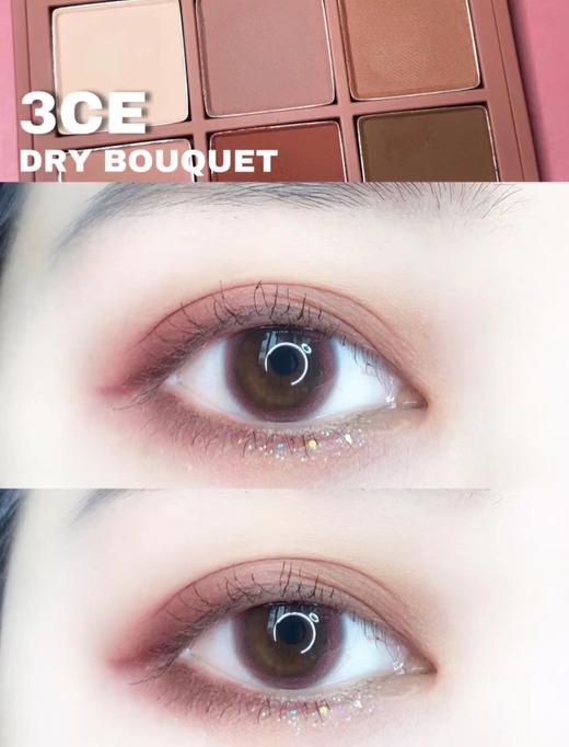 韩国3ce珠光哑光overtake/smoother 奶茶裸棕色南瓜色橘棕色9色九宫格眼影盘 商品图6