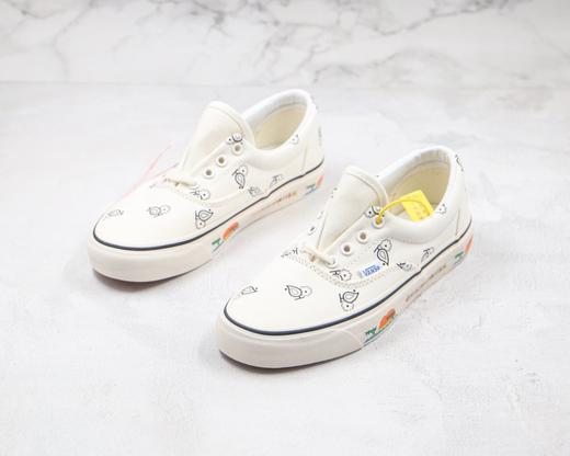 万斯Vans 腰果花 低帮 ERA 白色 涂鸦 印花 图案 Vault OG Era LX 腰果花系列，采用天然材料主色调搭配黑色/米色 商品图0