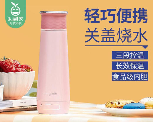 【预售10月8日配送】东菱便携式电热水杯DL-B1（薄暮粉）/1件（300ml） 商品图2