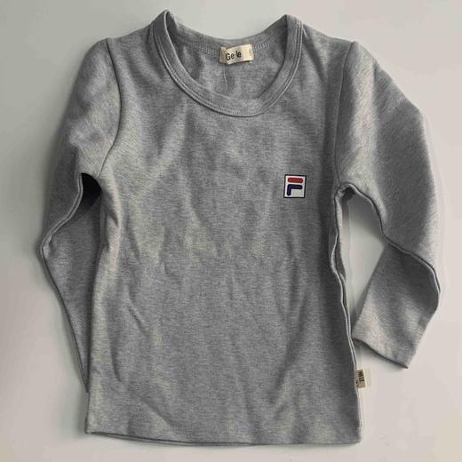 【90-130cm 厚实的上衣T 】 这季节好穿 男童女童打底衫 T恤衫 五色可选 商品图5