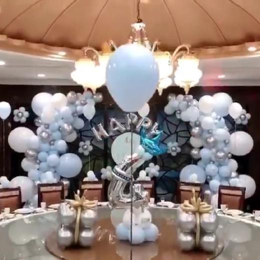 浅蓝色系宝宝生日宴布置 商品图0