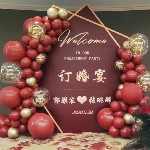 《此志不渝》红色系订婚宴布置 商品图0