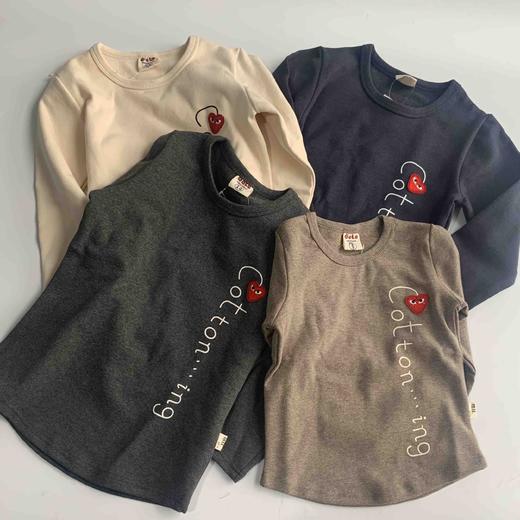 【90-130cm 素色好搭配系列 】厚棉打底衫 T恤衫 四色可选 这个季节提前备 商品图0