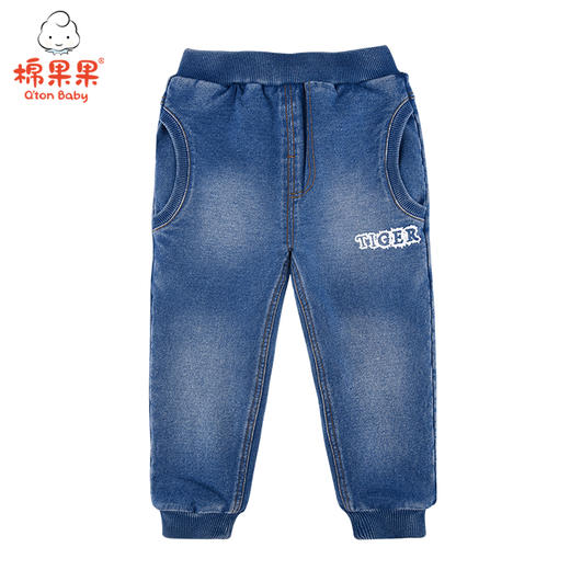 棉果果冬季男童针织挂里长裤裤子M412200220660 商品图0