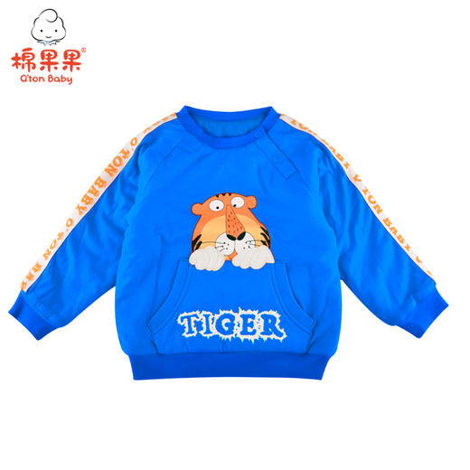 新年款棉果果秋冬季男童上衣加棉新年款喜庆大红色卫衣M412180820645 商品图3