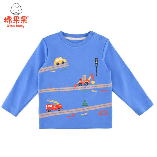 棉果果冬季男童上衣氨棉棉毛针织长袖T恤M412140220702 商品图1