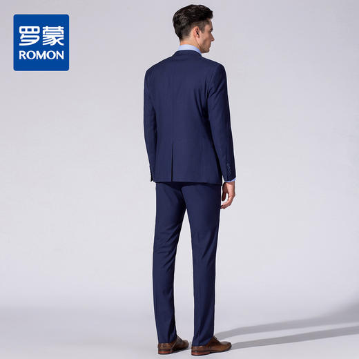 罗蒙春秋男装西服套装男士修身款商务通勤职业西装新郎结婚礼服两件套 商品图1