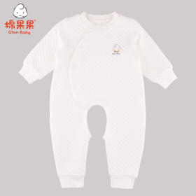 棉果果冬季内衣男童女童提花空气层偏襟开裆连体衣连身衣哈衣M401721620603