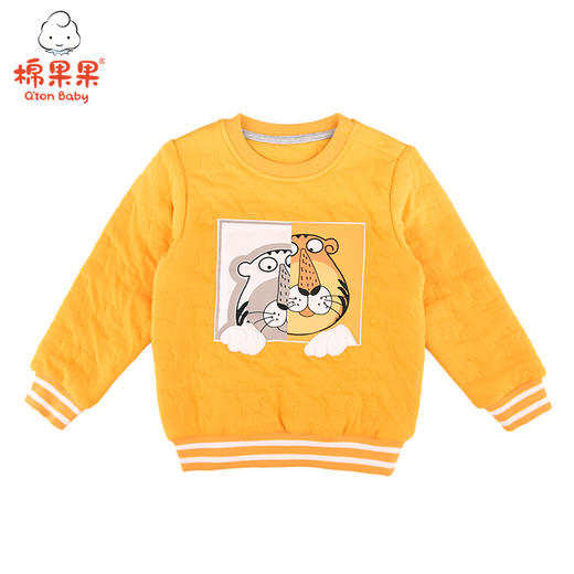 棉果果冬季男童上衣全棉空气层卫衣M412180620642 商品图1