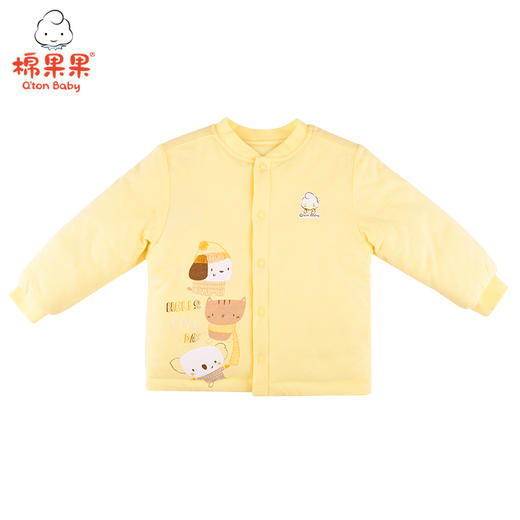 棉果果冬季内衣男童女童铺棉对开上衣M401141820615 商品图1