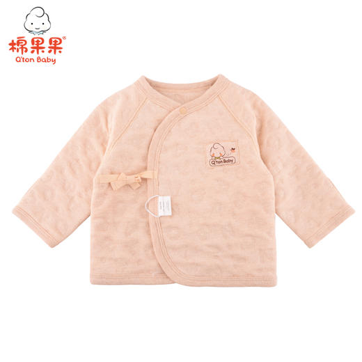 棉果果冬季新疆彩棉男童女童提花空气层偏襟上衣M401111620629 商品图0