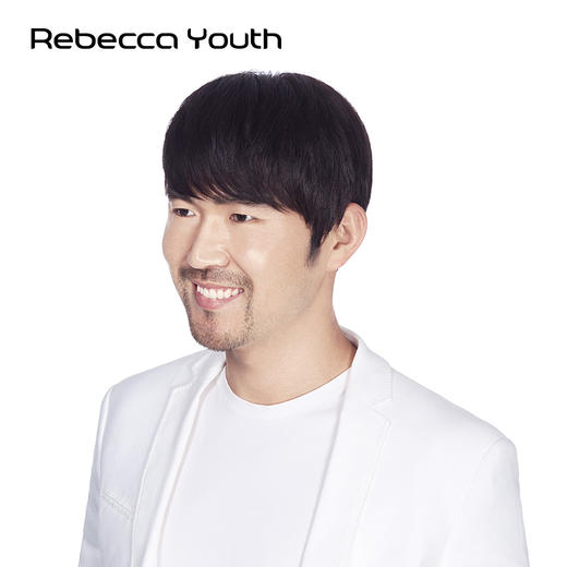瑞贝卡假发男士齐斜刘海短碎直发全真人辫子发全手织时尚帅气头套