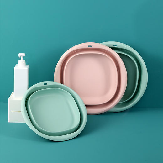 FaSoLa可折叠脸盆宿舍用学生洗脸盆便携式旅行塑料压缩盆折叠水盆子家用 商品图9