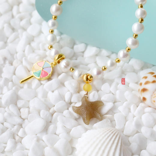 和田玉（青玉）珍珠手链 -- 海星宝宝（改长短请联系一下客服） 商品图5